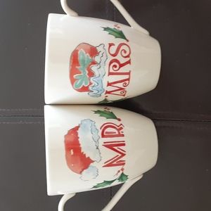 Lenox Home for The Holidays Mr & Mrs Mug Set Ivory